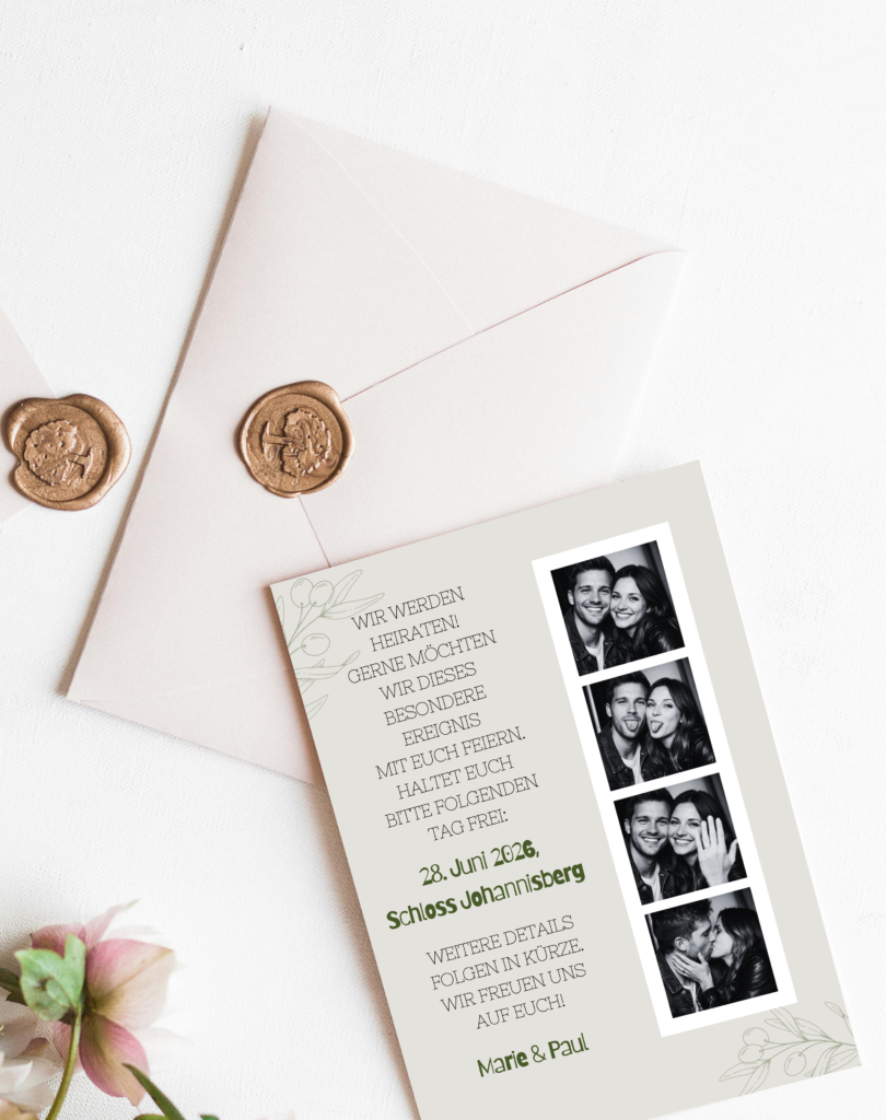 Einladung Foto Pärchen
